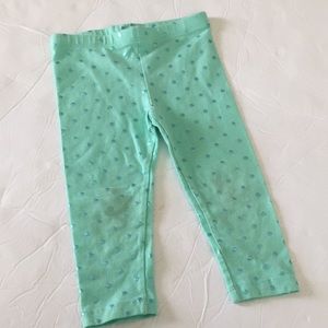 Circo mint green polka dot  leggings size 2T